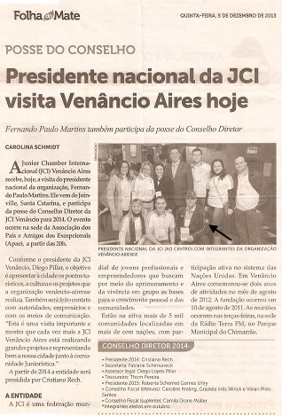 JCI - Visita Presidente Nacional- 2013