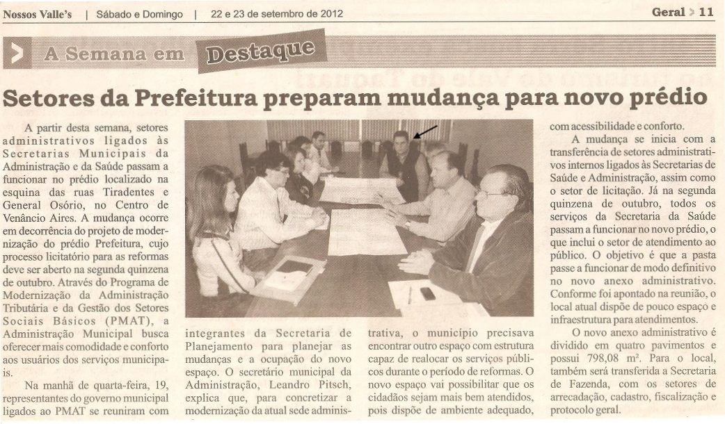 PMVA - Mudan+ºa para o novo Pr+®dio - 2012