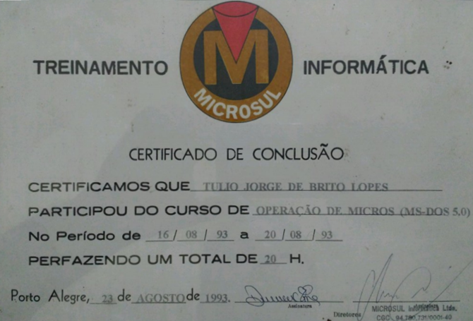 Operação de Micros (MSDOS 5.0)